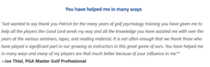 PeakSports Golf Testimonial7